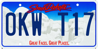 SD license plate 0KWT17