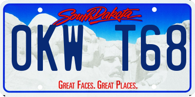 SD license plate 0KWT68