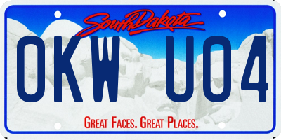 SD license plate 0KWU04