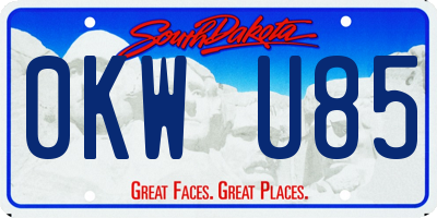SD license plate 0KWU85