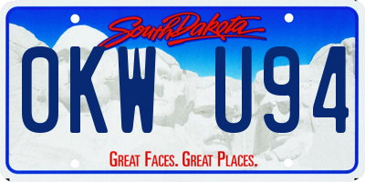 SD license plate 0KWU94