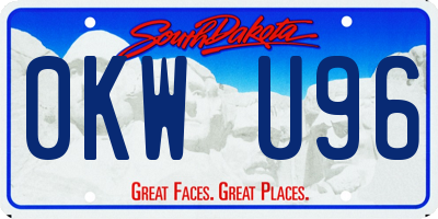 SD license plate 0KWU96