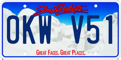 SD license plate 0KWV51