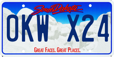 SD license plate 0KWX24