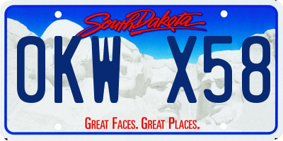 SD license plate 0KWX58