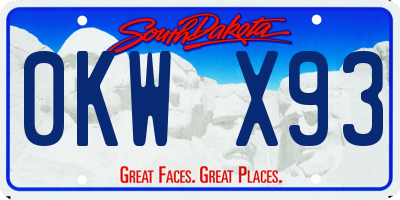 SD license plate 0KWX93