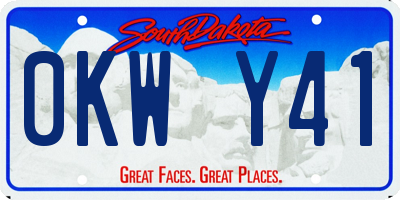 SD license plate 0KWY41