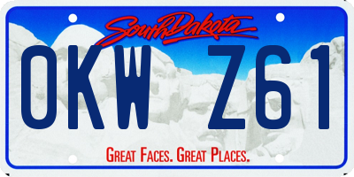 SD license plate 0KWZ61