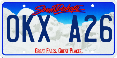 SD license plate 0KXA26