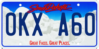 SD license plate 0KXA60