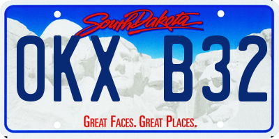 SD license plate 0KXB32