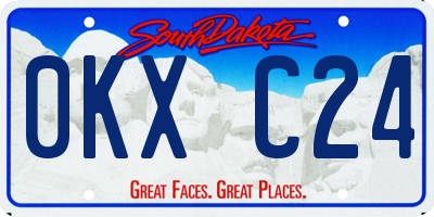 SD license plate 0KXC24