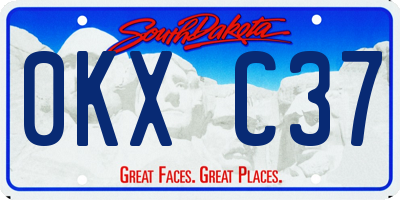 SD license plate 0KXC37