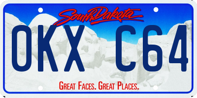 SD license plate 0KXC64