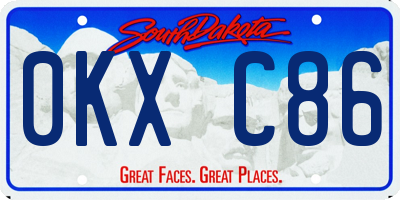 SD license plate 0KXC86