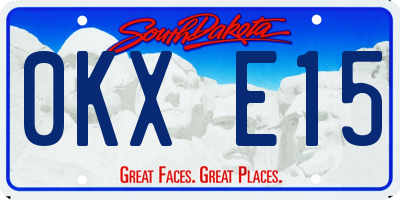 SD license plate 0KXE15
