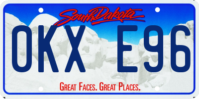 SD license plate 0KXE96
