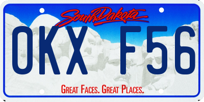 SD license plate 0KXF56