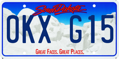 SD license plate 0KXG15