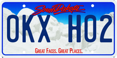 SD license plate 0KXH02