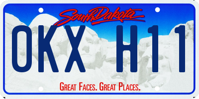 SD license plate 0KXH11