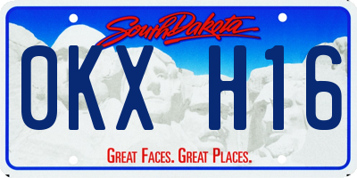 SD license plate 0KXH16