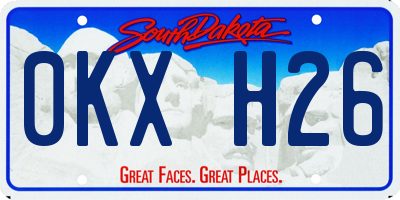 SD license plate 0KXH26