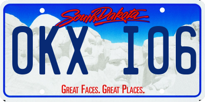 SD license plate 0KXI06