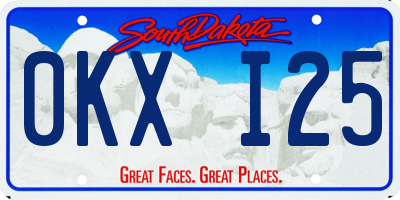 SD license plate 0KXI25