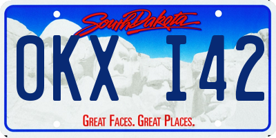 SD license plate 0KXI42