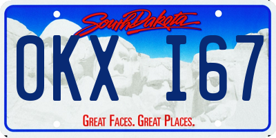 SD license plate 0KXI67