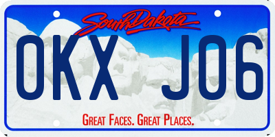 SD license plate 0KXJ06