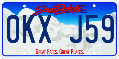 SD license plate 0KXJ59