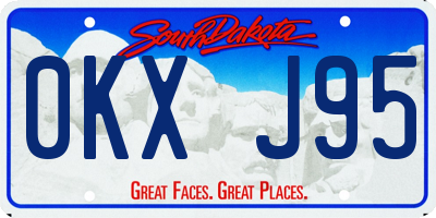 SD license plate 0KXJ95