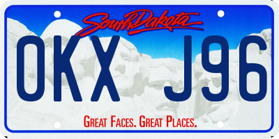 SD license plate 0KXJ96
