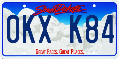 SD license plate 0KXK84