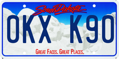 SD license plate 0KXK90