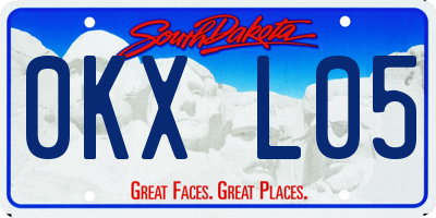 SD license plate 0KXL05