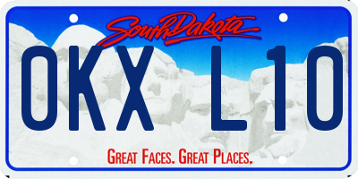 SD license plate 0KXL10
