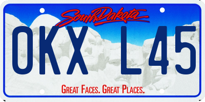 SD license plate 0KXL45