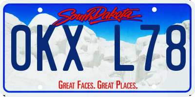 SD license plate 0KXL78