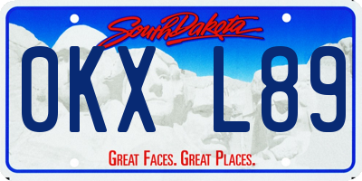 SD license plate 0KXL89