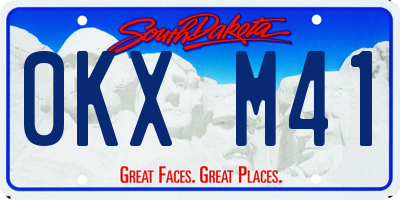 SD license plate 0KXM41