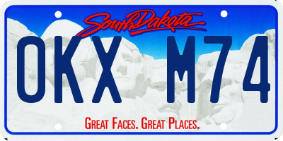 SD license plate 0KXM74