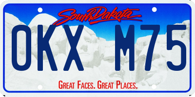 SD license plate 0KXM75