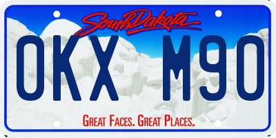 SD license plate 0KXM90