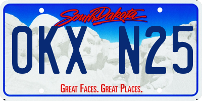 SD license plate 0KXN25