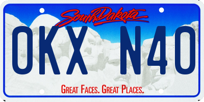 SD license plate 0KXN40