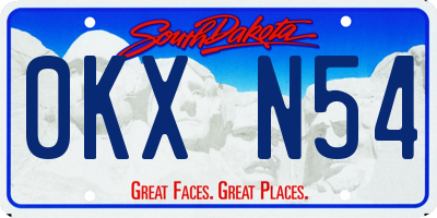 SD license plate 0KXN54