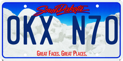 SD license plate 0KXN70
